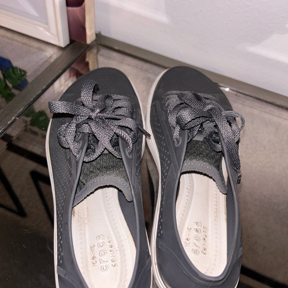 Crocs Citilane Roka Court charcoal gray women’s 10 lace up - Picture 8 of 9